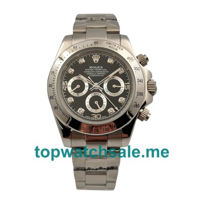 UK Black Dials Steel Rolex Daytona 116520 Replica Watches