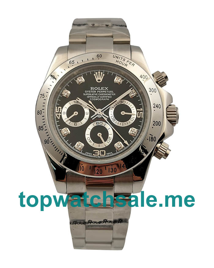 UK Black Dials Steel Rolex Daytona 116520 Replica Watches