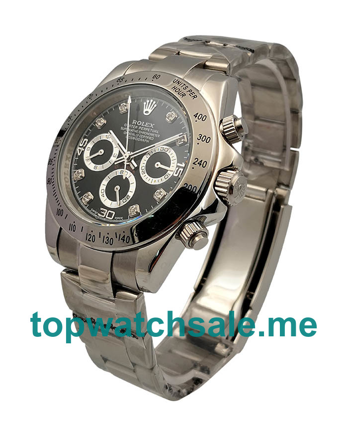 UK Black Dials Steel Rolex Daytona 116520 Replica Watches