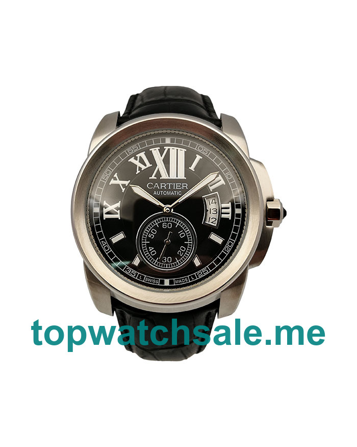 UK Black Dials Steel Calibre De Cartier W7100041 Replica Watches