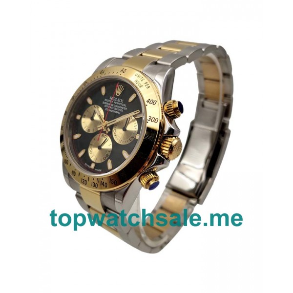 UK Black And Champagne Dials Steel And Gold Rolex Cosmograph Daytona 116503 JF Replica Watches