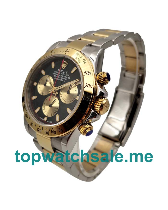 UK Black And Champagne Dials Steel And Gold Rolex Cosmograph Daytona 116503 JF Replica Watches