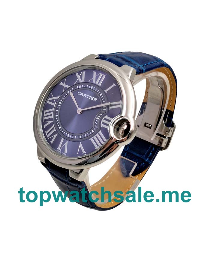 UK Blue Dials Steel Cartier Ballon Bleu W6920059 Replica Watches