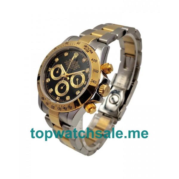 UK Black Dials Steel And Gold Rolex Daytona 116523 Replica Watches