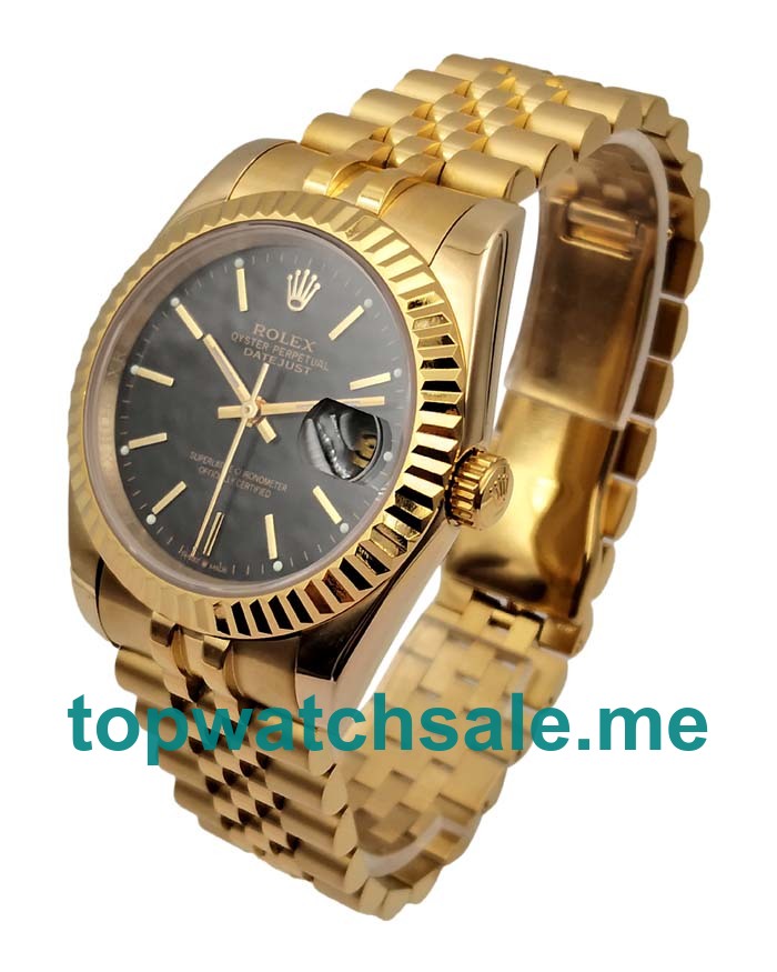 UK Black Dials Gold Rolex Datejust 116238 Replica Watches