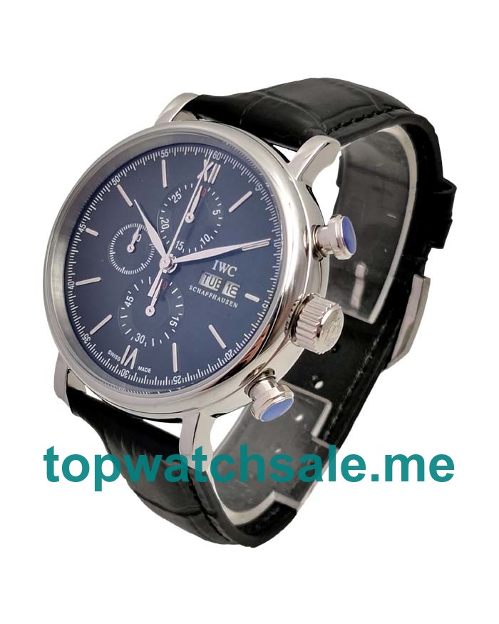 UK Black Dials Steel IWC Portofino IW391029 Replica Watches