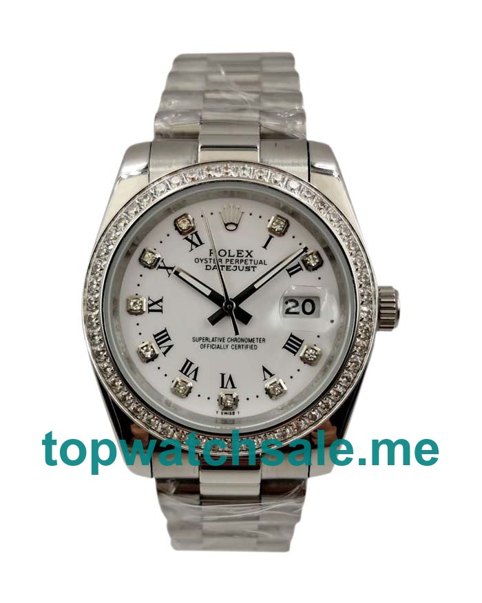 UK White Dials Steel Rolex Datejust 116244 Replica Watches