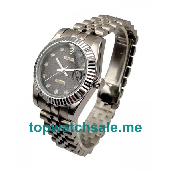 UK Black Dials Steel Rolex Datejust 116234 Replica Watches