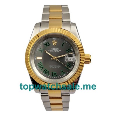 UK Gray Dials Steel And Gold Rolex Datejust 116333 Replica Watches