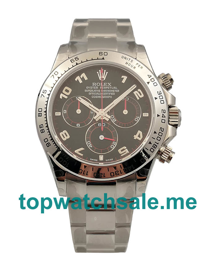 UK Black Dials Steel Rolex Daytona 116509 Replica Watches