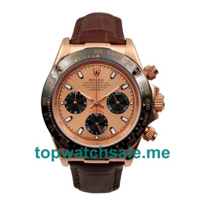 UK Pink Dials Rose Gold Rolex Daytona 116515 LN Replica Watches