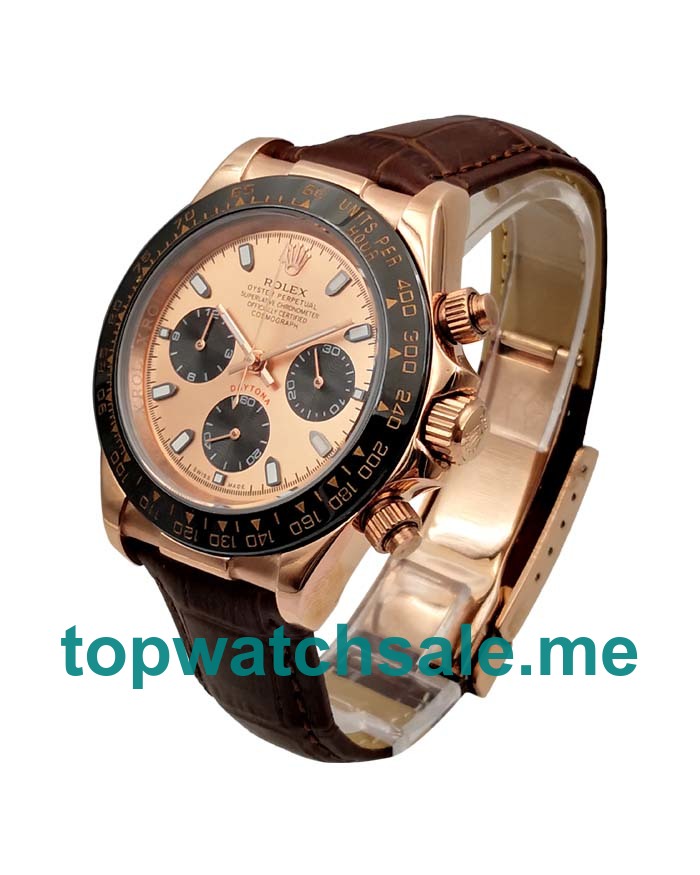 UK Pink Dials Rose Gold Rolex Daytona 116515 LN Replica Watches