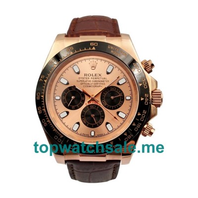 UK Pink Dials Rose Gold Rolex Daytona 116515 LN Replica Watches