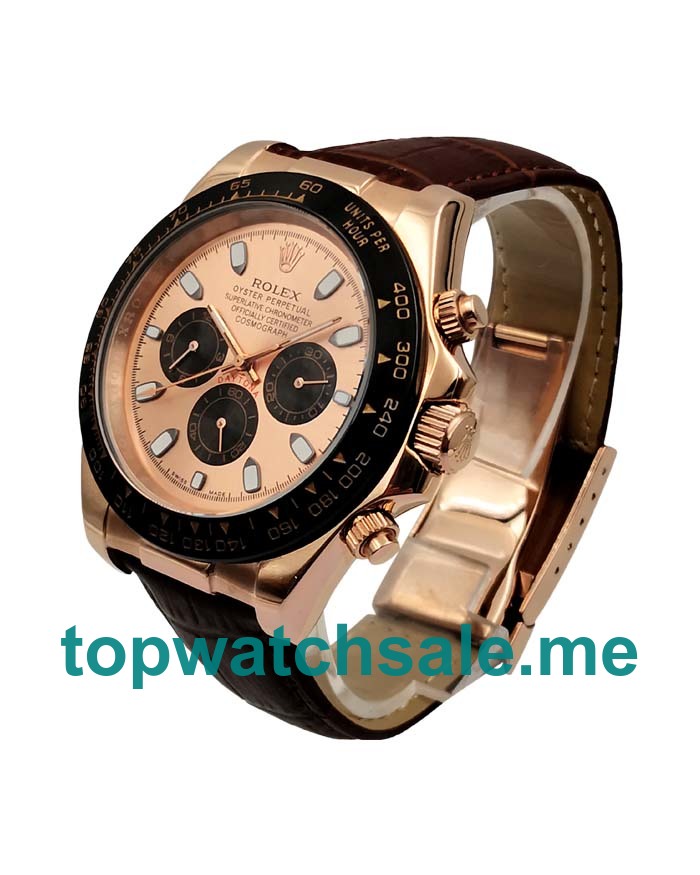 UK Pink Dials Rose Gold Rolex Daytona 116515 LN Replica Watches