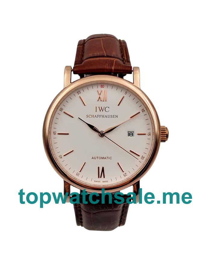 UK 18K Rose Gold Fake IWC Portofino IW356504 Watches For Men