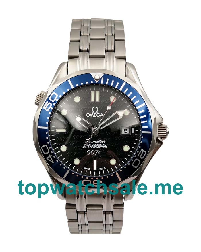 UK Dark Blue Dials Steel Omega Seamaster 2537.80.00 Replica Watches