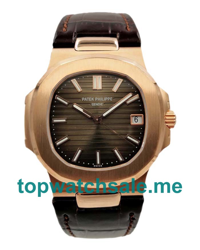 UK Brown Dials Rose Gold Patek Philippe Nautilus 5711R Replica Watches