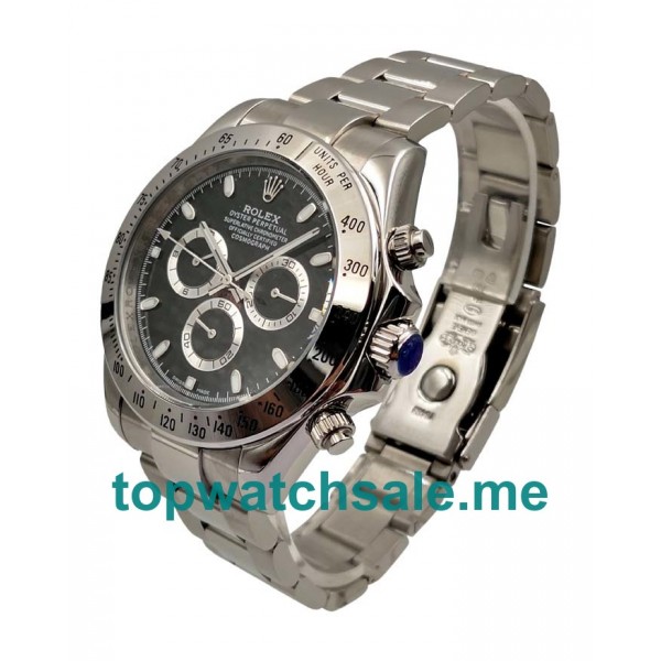 UK Black Dials Steel Rolex Daytona 116520 Replica Watches