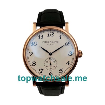 UK Black Dials Rose Gold Patek Philippe Calatrava 128408 Replica Watches