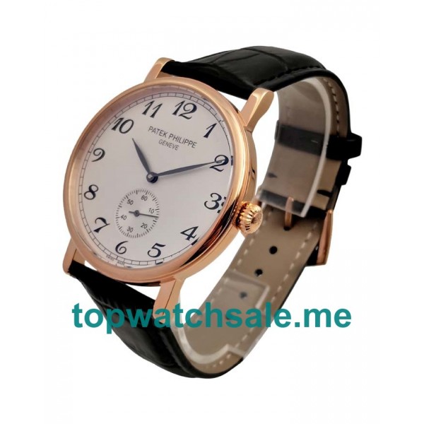 UK Black Dials Rose Gold Patek Philippe Calatrava 128408 Replica Watches