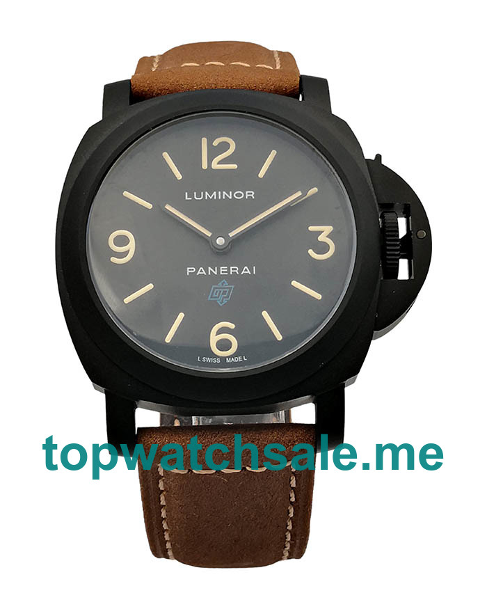 42.5MM Black Steel Cases Replica Panerai Luminor PAM01000 UK Watches