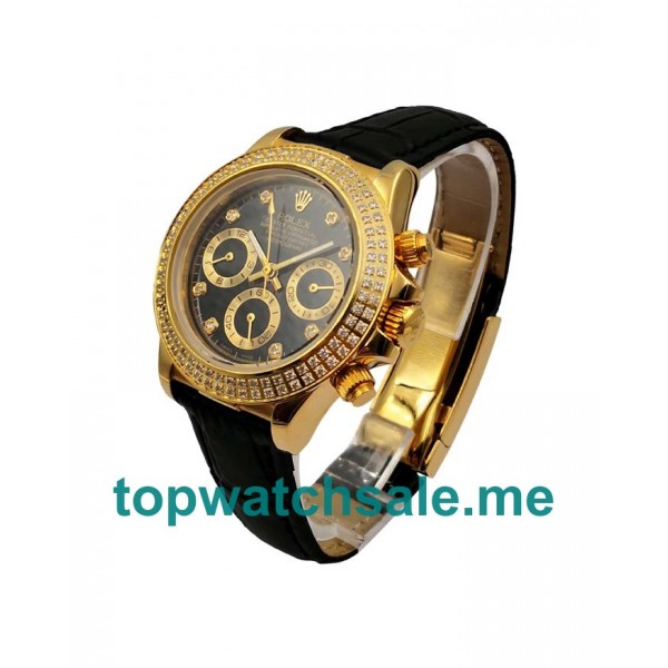 UK Black Dials Gold Rolex Daytona 116508 Replica Watches