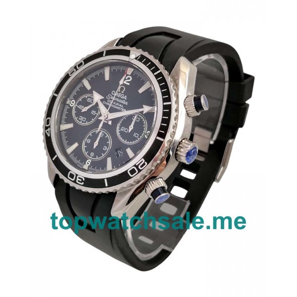 UK Black Dials Steel Omega Seamaster Planet Ocean Chrono 2210.52.00 Replica Watches