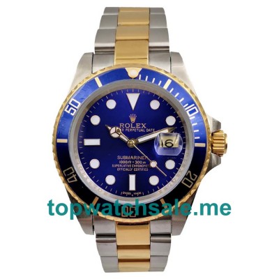 UK Blue Dials Steel And Gold Rolex Submariner 116613 LB Replica Watches