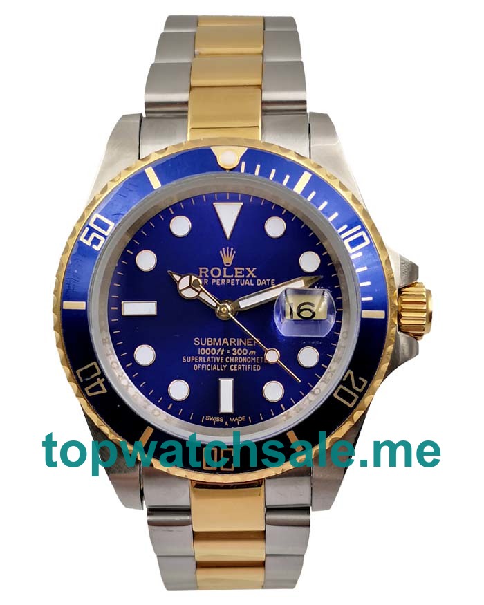 UK Blue Dials Steel And Gold Rolex Submariner 116613 LB Replica Watches