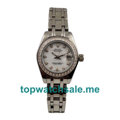 UK White Dials Steel Rolex Pearlmaster 80299 Replica Watches