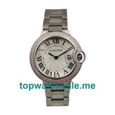 Stainless Steel Ballon Bleu De Cartier W4BB0016 Replica Watches UK For Women