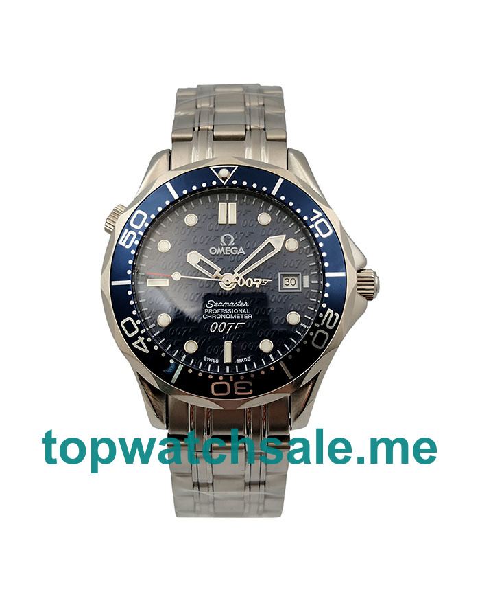 UK Blue Dials Steel Omega Seamaster Diver 300 M 2537.80.00 Replica Watches