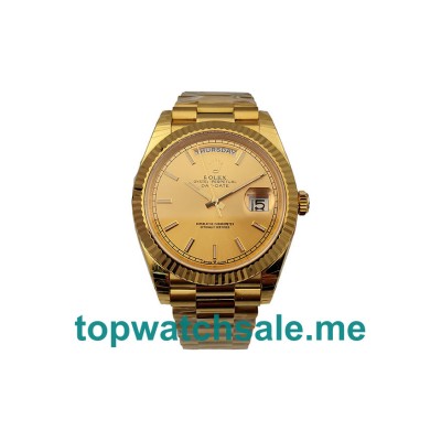 UK Champagne Dials Gold Rolex Day-Date 228238 Replica Watches