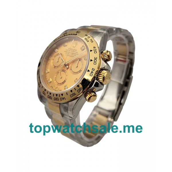 UK Champagne Dials Steel And Gold Rolex Daytona 116503 Replica Watches