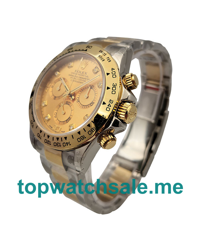 UK Champagne Dials Steel And Gold Rolex Daytona 116503 Replica Watches