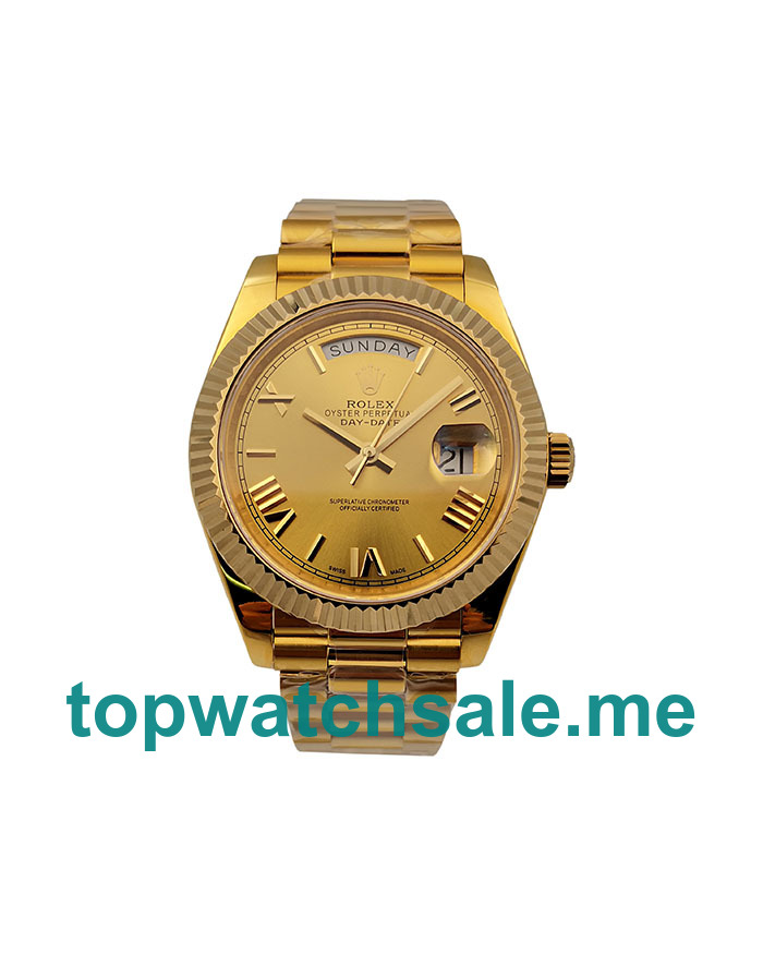 UK Champagne Dials Gold Rolex Day-Date 228238 Replica Watches