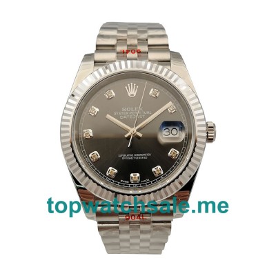 UK Anthracite Dials Steel Rolex Datejust 126334 Replica Watches