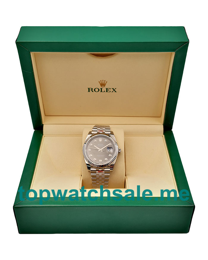 UK Anthracite Dials Steel Rolex Datejust 126334 Replica Watches