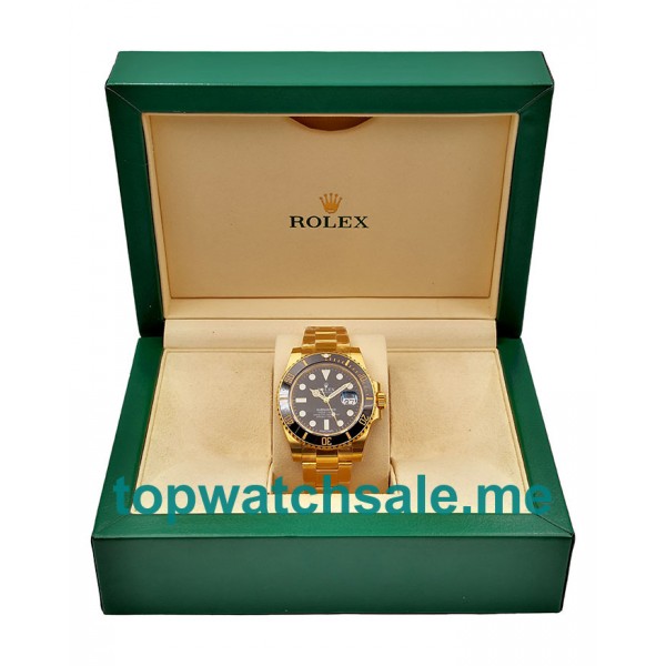 UK Black Dials Gold Rolex Submariner 116618 LN Replica Watches