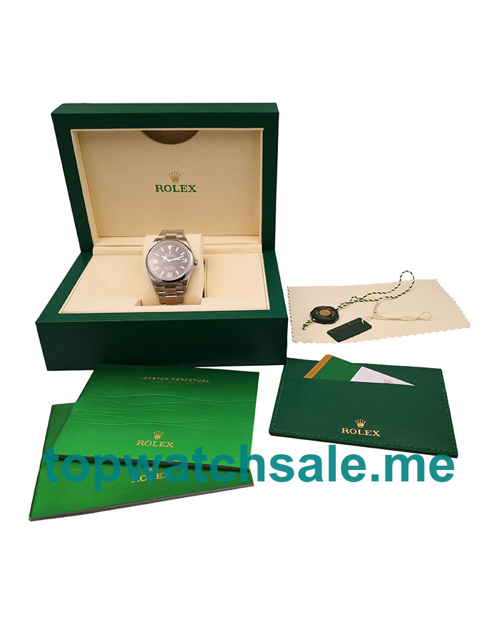 UK Black Dials Steel Rolex Explorer 214270 Replica Watches