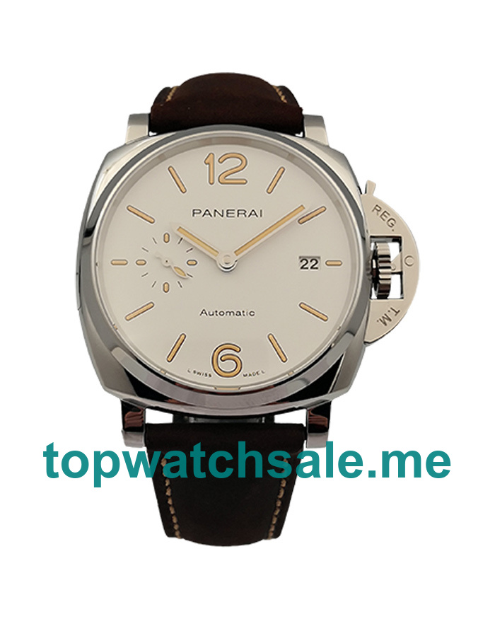 UK White Dials Steel Panerai Luminor Due PAM01046 Replica Watches