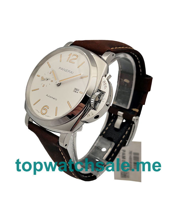 UK White Dials Steel Panerai Luminor Due PAM01046 Replica Watches