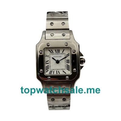 UK Silver Dials Steel Cartier Santos GALBEE W20056D6 Replica Watches