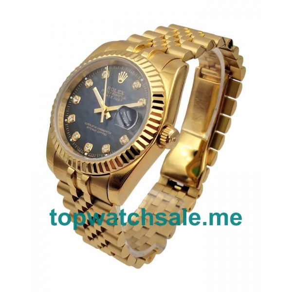 UK Blue Dials Gold Rolex Datejust 16238 Replica Watches