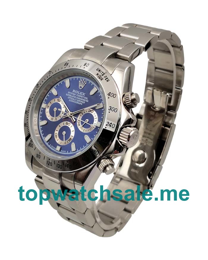 UK Blue Dials Steel Rolex Daytona 116520 Replica Watches