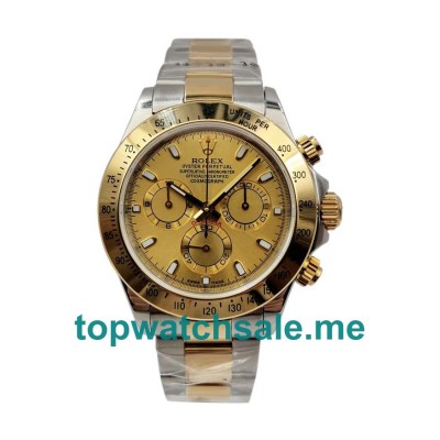 UK Champagne Dials Steel And Gold Rolex Daytona 116523 Replica Watches