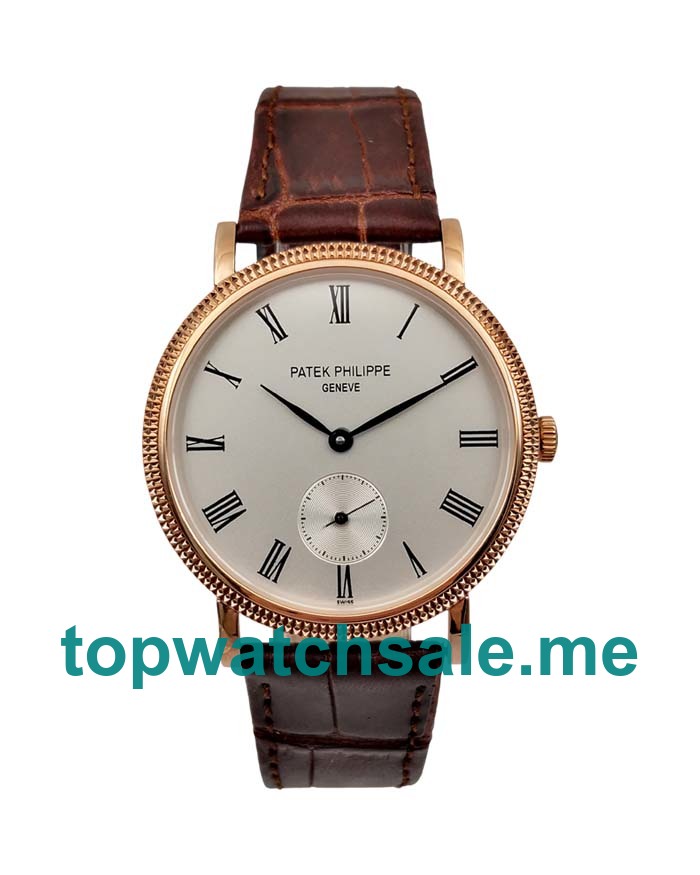 UK White Dials Red Gold Patek Philippe Calatrava 5116R Replica Watches