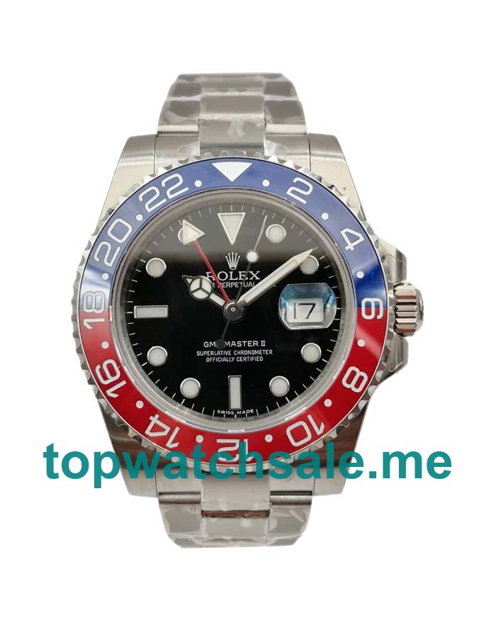 UK Black Dials Steel Rolex GMT-Master II 116719 Replica Watches