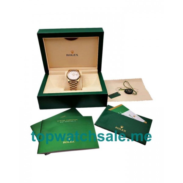 UK Silver Diagonal Dials Gold Rolex Day-Date 228238 Replica Watches