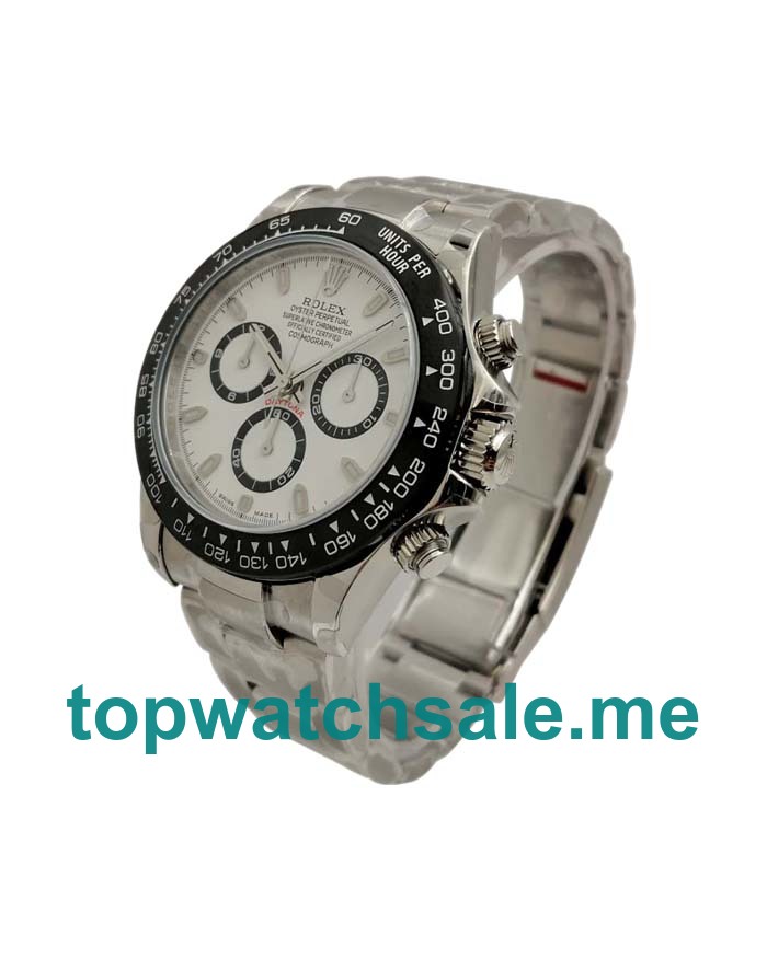 UK White Dials Steel Rolex Daytona 116500 Replica Watches